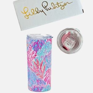 NWT Lilly Pulitzer 20 oz Skinny Tumbler in Multi Splashdance
